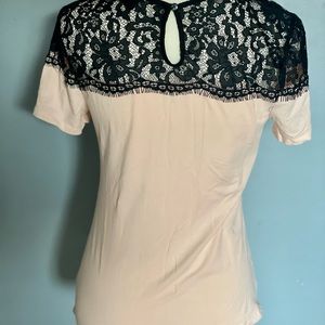 HM cotton/ lace top